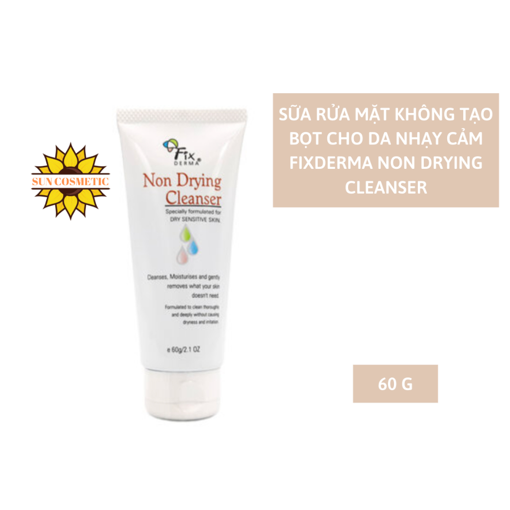 Sữa Rửa Mặt Không Tạo Bọt Cho Da Nhạy Cảm Fixderma Non Drying Cleanser 60g