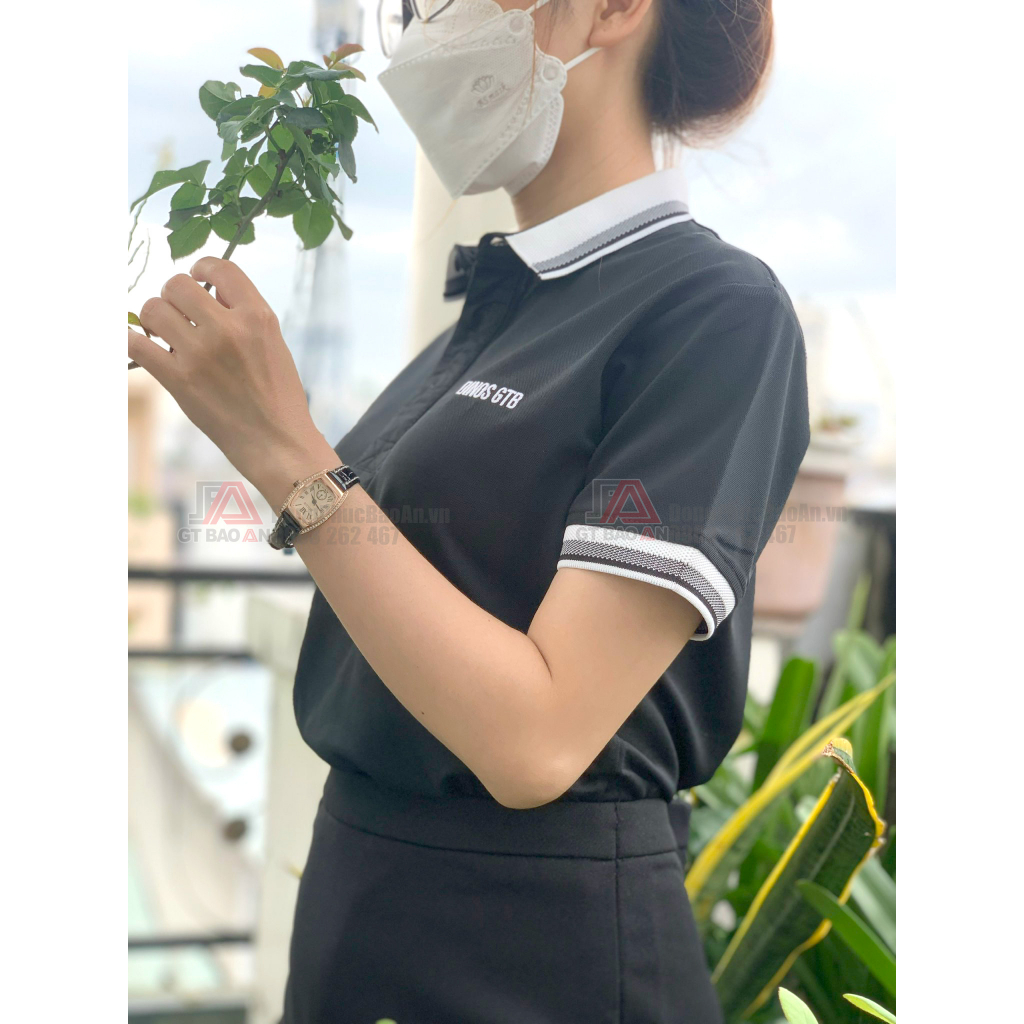 Áo thun nữ cổ bẻ tay ngắn nhiều màu vải Poly Thái cao cấp co giãn 4 chiều, áo thun polo đồng phục công sở, giáo viên