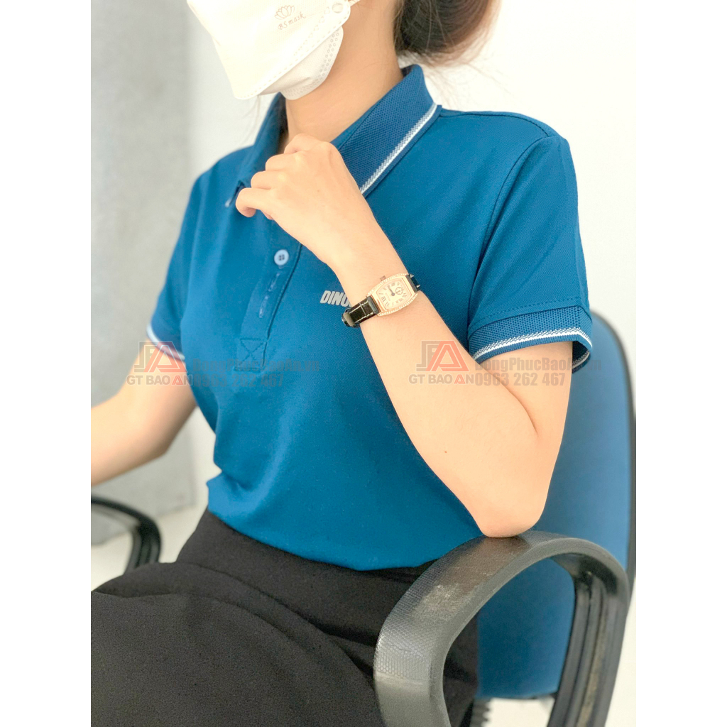 Áo thun nữ cổ bẻ tay ngắn nhiều màu vải Poly Thái cao cấp co giãn 4 chiều, áo thun polo đồng phục công sở, giáo viên