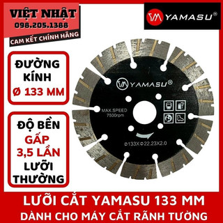 Lưỡi cắt bê tông cao cấp 133mm Yamasu YMS-LCG133 | Chuyên cắt rãnh tường độ bền cao gấp 3,5 lần lưỡi thông thường