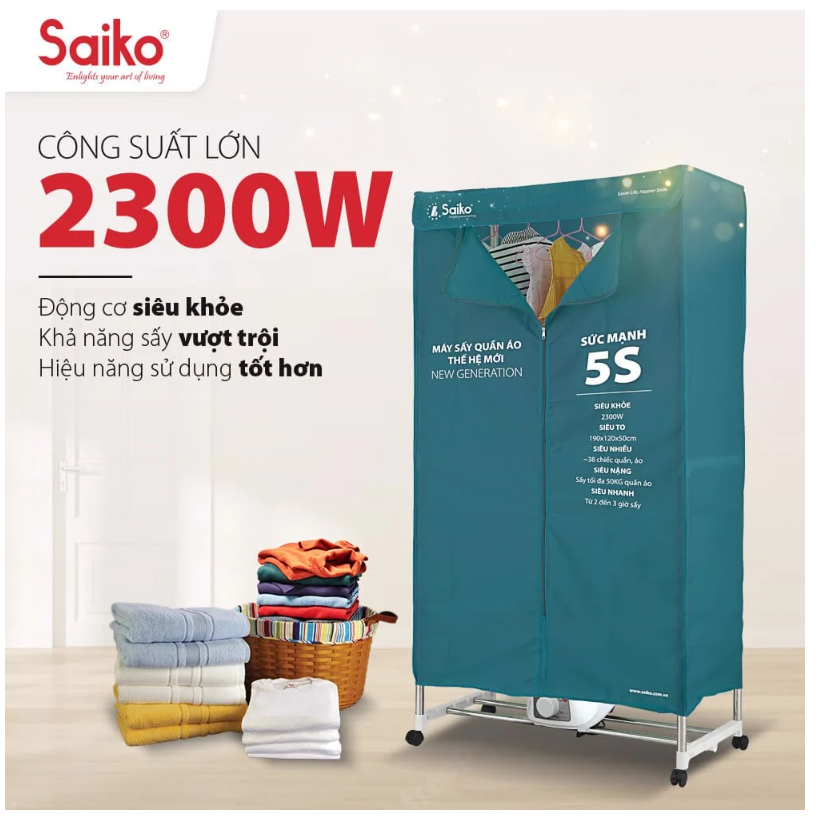 Tủ sấy quần áo Saiko CD-2300
