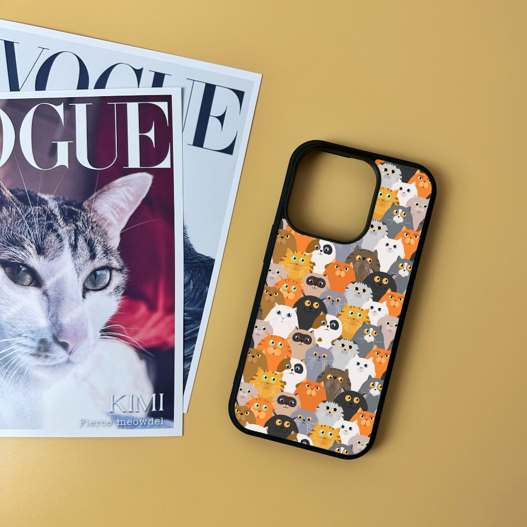 Combo Ốp lưng iPhone và Case AirPods Meow in hình mèo Oops OPCBA032
