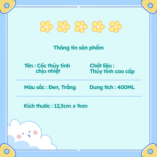 Cốc thủy tinh chịu nhiệt 400ML