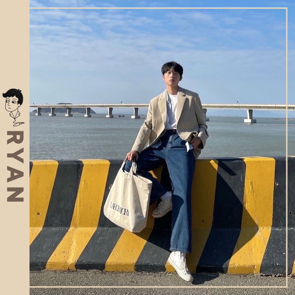 Quần Baggy Jeans Xanh Form Rộng - Ryan