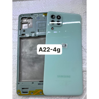 Full bộ xương +vỏ +khay sim+kính camera+phím bấm zin điện thoại sam sung a22-4g