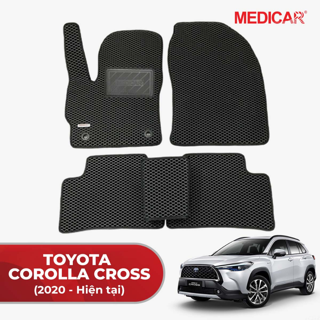 Thảm lót sàn ô tô Medicar xe Toyota Corolla Cross (2020 - Hiện tại) - chống nước, không mùi, ngăn bụi bẩn