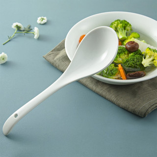 Muỗng múc cơm canh sứ xương cán cong cao cấp
