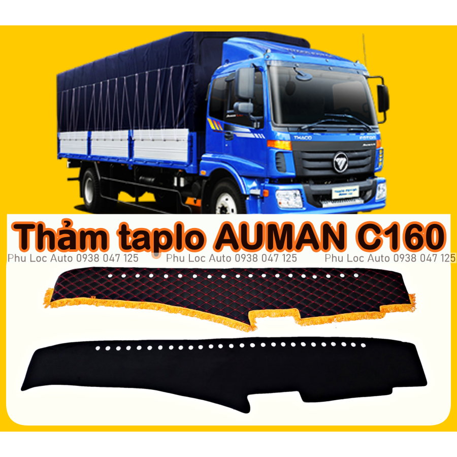Thảm taplo xe tải THACO 9 tấn AUMAN C160 loại nhung và da cacbon cao cấp