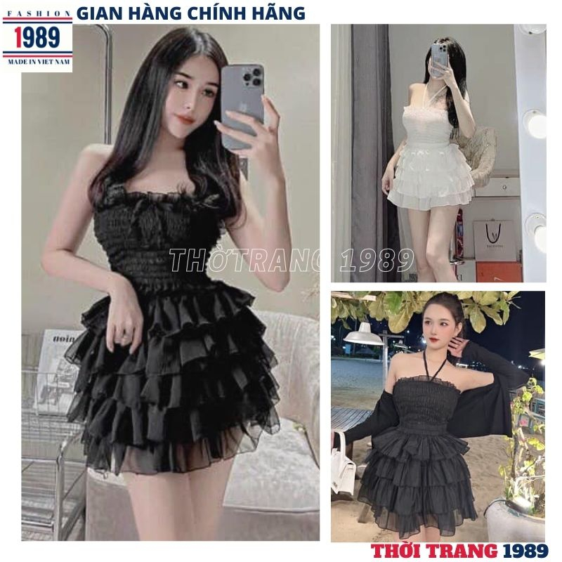 Set áo quay kèm chân váy 5 tầng voan tơ kiểu dáng hàn quốc bồng bềnh sang chảnh -THỜI TRANG 1989