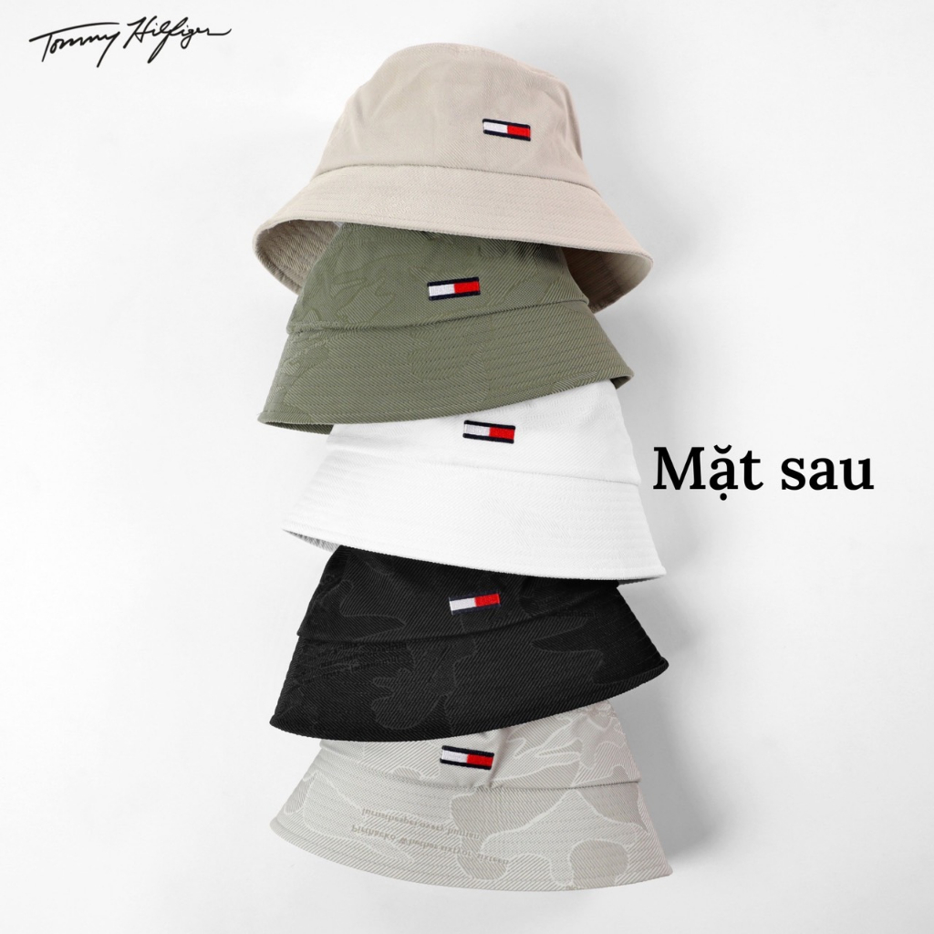 Mũ bucket Tommy, nón bucket vành tròn cụp kaki form unisex phong cách thời trang hàn quốc