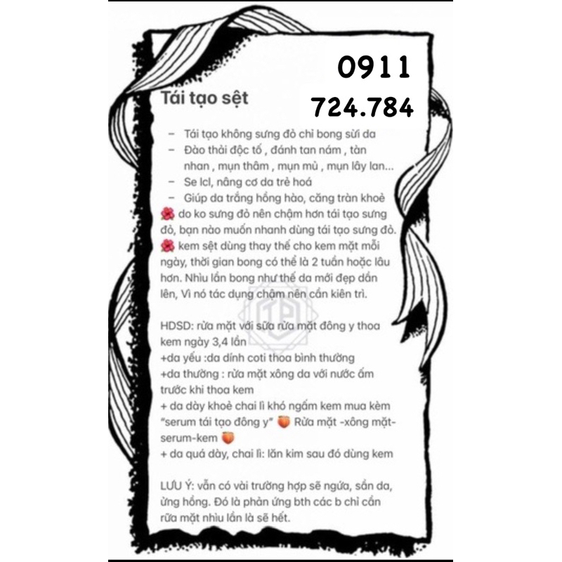 Kem tái tạo sệt 20gr handmade