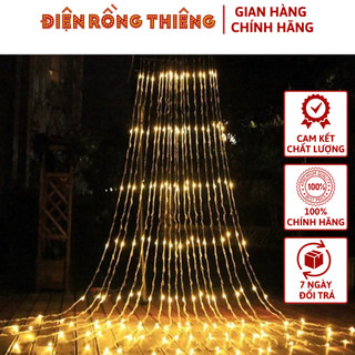 Bộ đèn led thả rèm mưa rơi - thác nước - đèn nháy thả mành, trang trí cây đẹp lung linh