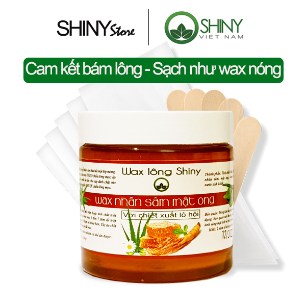 Wax lông Shiny triệt lông bổ sung tinh chất nhân sâm hiệu quả, độ bám dính cao