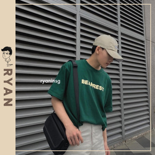 Ryan - áo thun nam beakrest ngắn tay vải cotton thương hiệu ryan form rộng phong cách hàn quốc