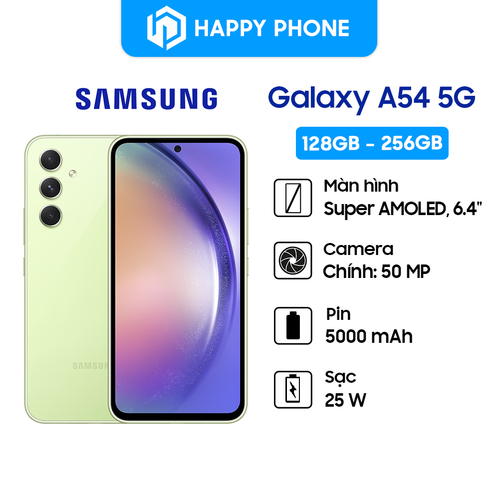 Điện thoại Samsung Galaxy A54 5G - Hàng Chính Hãng, Mới 100%, Nguyên seal, Bảo Hành 12 Tháng