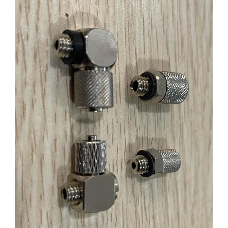 Đầu nối Kim Loại PC,PL ống 4,6 ren M3,M5,M6