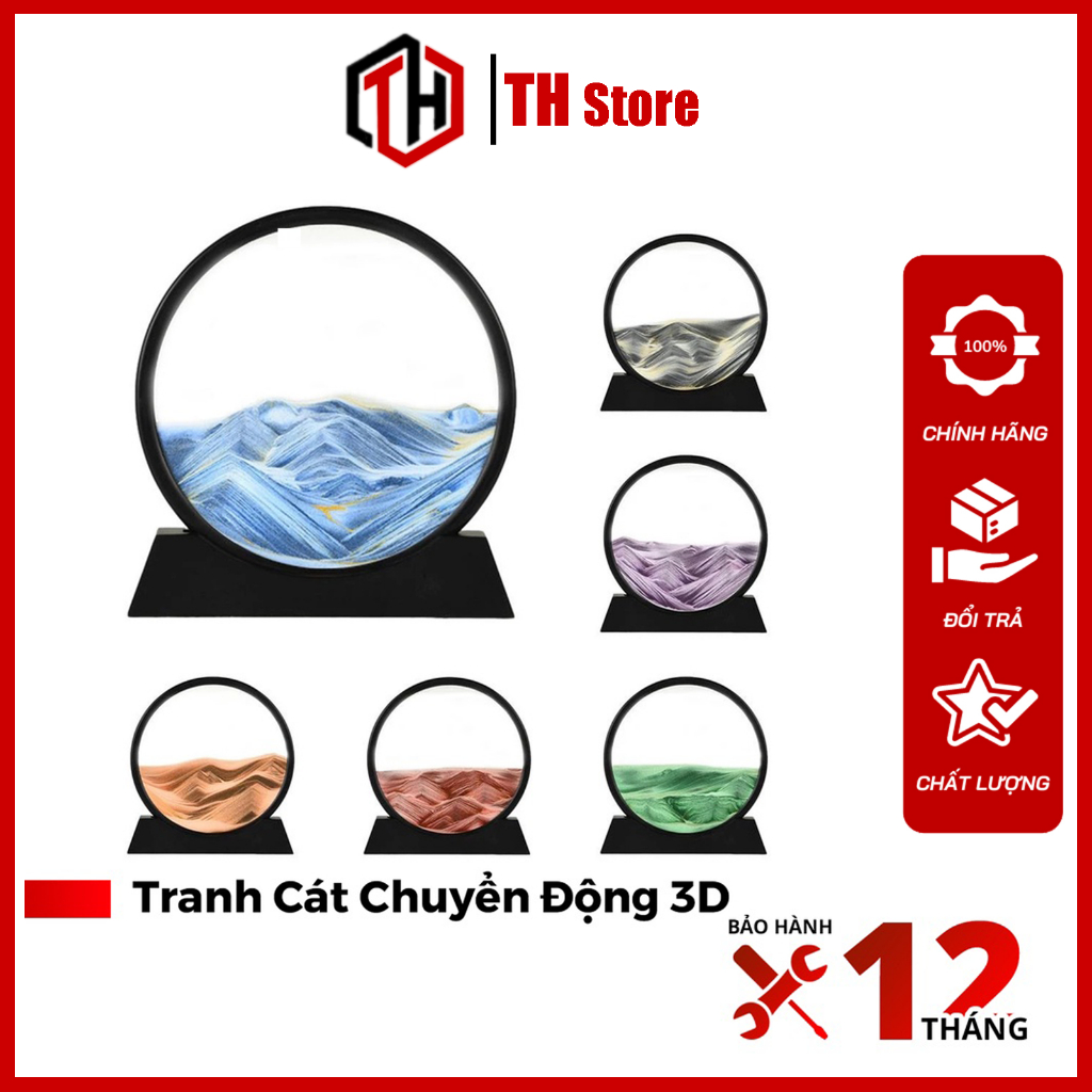 Tranh Cát Chảy Lún Chuyển Động 3D Để Bàn - Decor - Chất Liệu Thuỷ Tinh