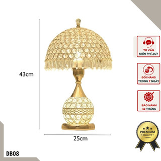 Đèn ngủ để bàn Tân cổ điển DB08 đính pha lê cao cấp, mang cả không gian lãng mạn tới bên bạn