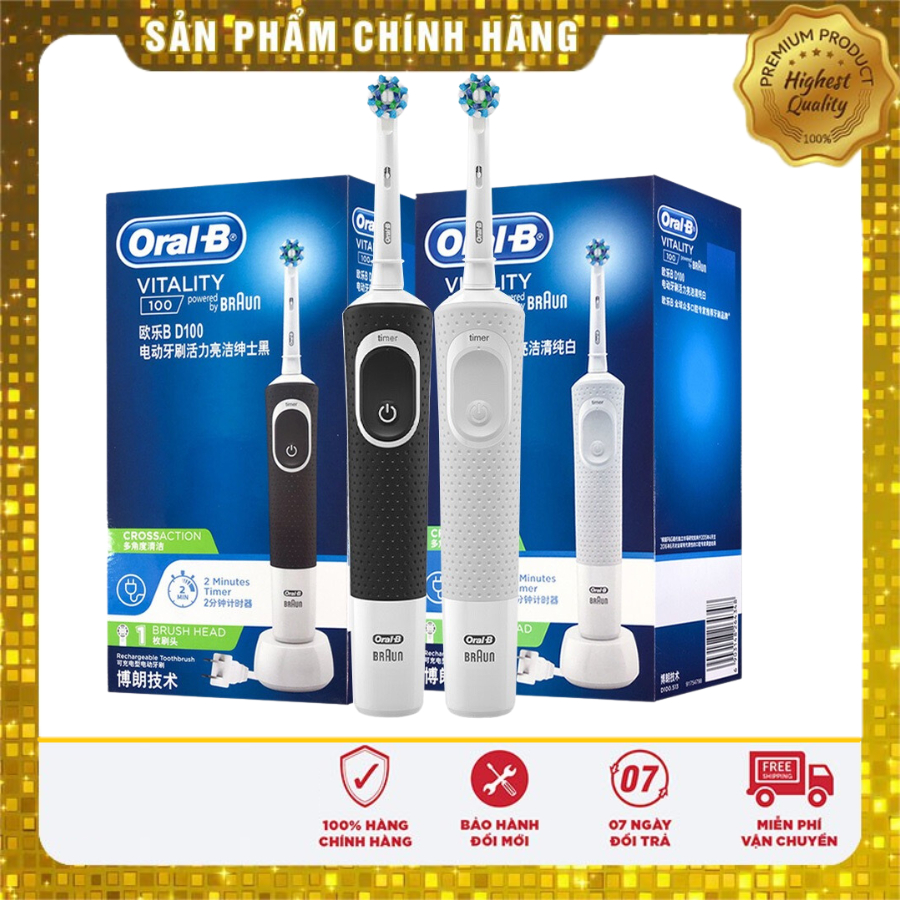 Bàn Chải Đánh Răng Điện Oral-B Vitality 100 Chăm Sóc Răng Miệng Nhạy Cảm