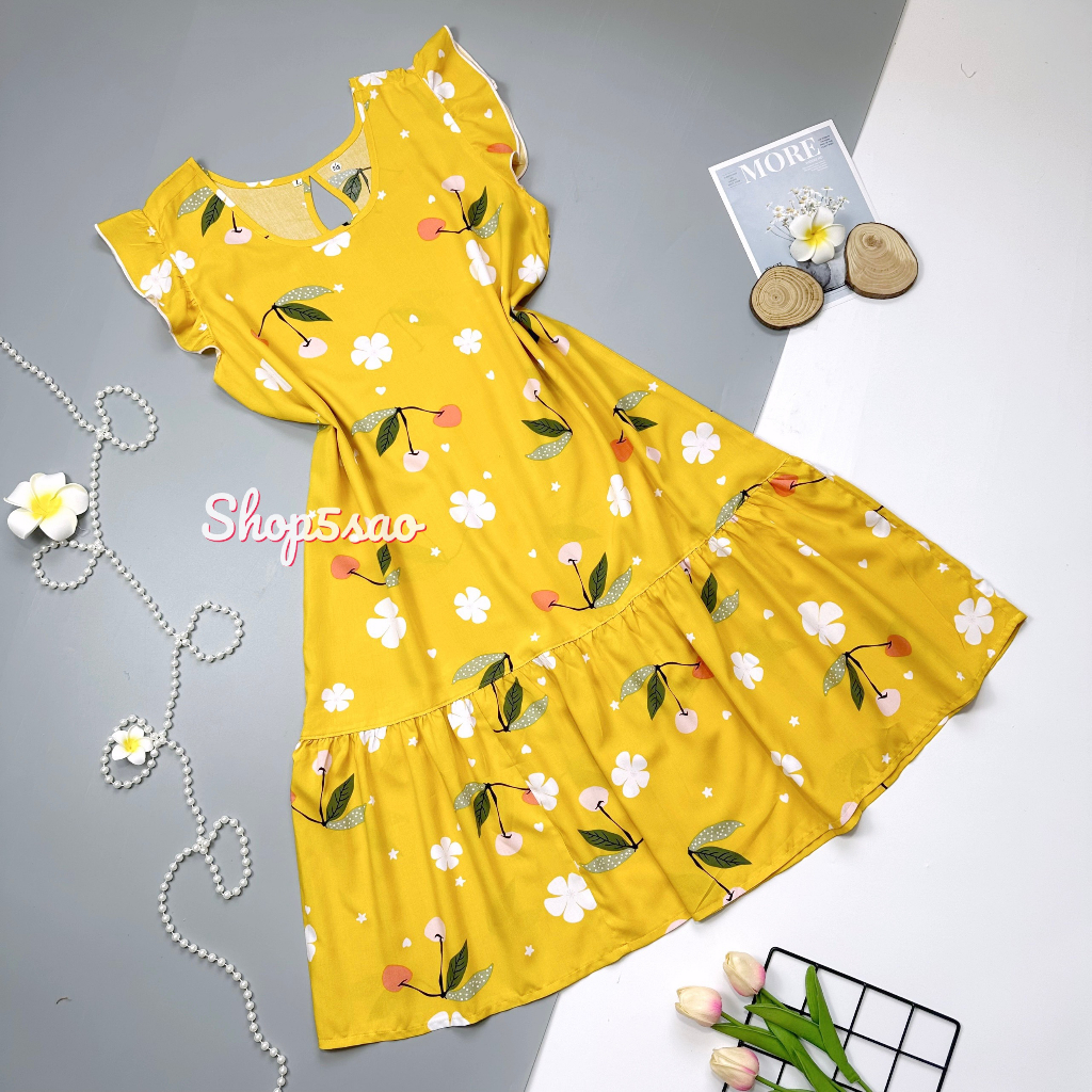 Váy lanh - Đầm tole mặc nhà SHOP5SAO đuôi cá BIGSIZE (52-70kg) | BigBuy360 - bigbuy360.vn