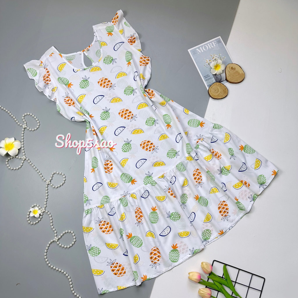 Váy lanh - Đầm tole mặc nhà SHOP5SAO đuôi cá BIGSIZE (52-70kg) | BigBuy360 - bigbuy360.vn