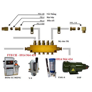 Bộ chia dầu bôi trơn TK-2,TK-3,TK-4,TK-5,TK-6,TK-7,TK-8,TK-9,TK-10