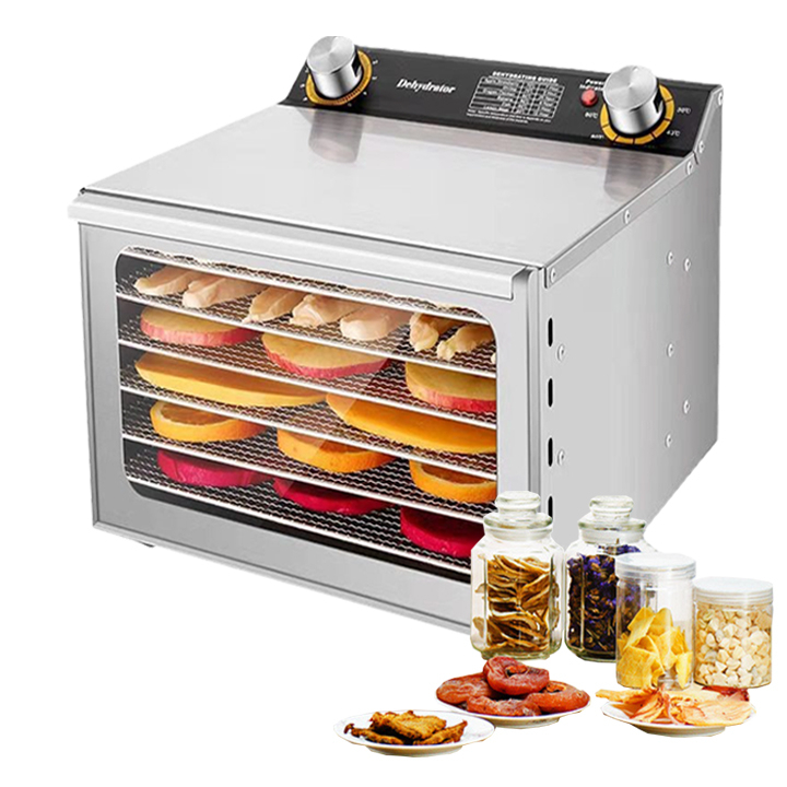 Máy Sấy Thực Phẩm Hoa Quả Trái Cây 6 Khay Inox Siêu Bền Dehydrator [BH 12 Tháng]