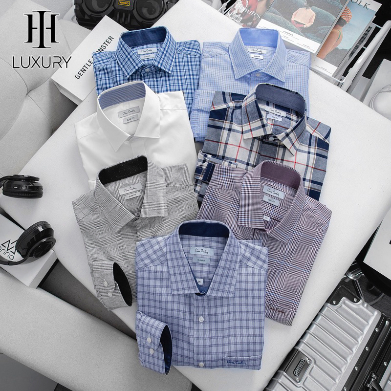 Áo sơ mi nam, áo sơ mi trắng sang xịn xuất Hàn chất cotton mềm mịn - H&H LUXURY