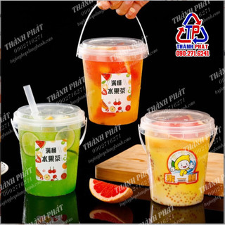 50 Xô trà sữa - trà trái cây - xô chè có quai xách