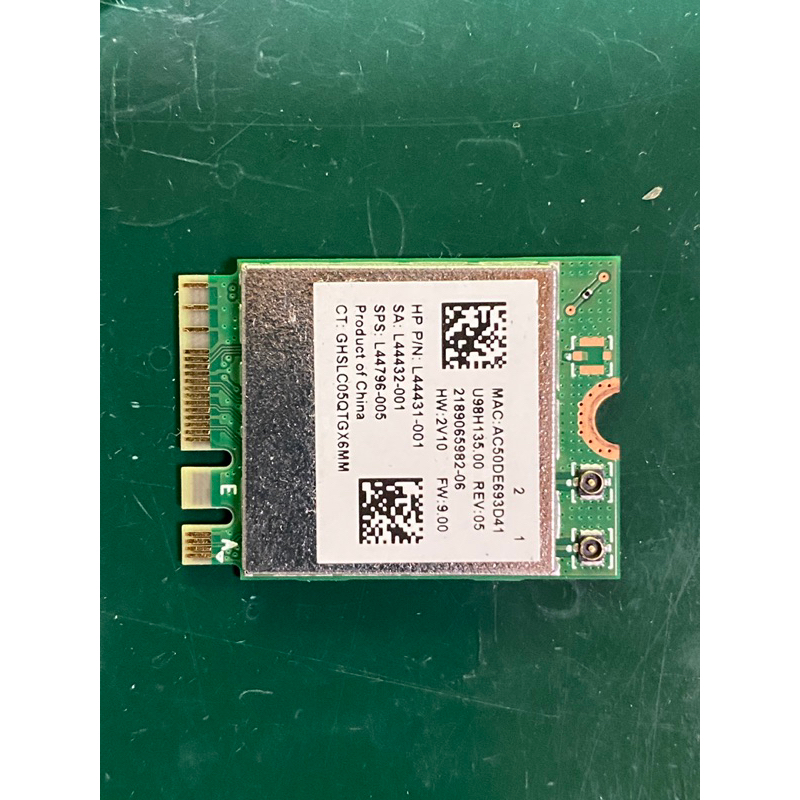 L44431-001 Card mạng không dây Realtek RTL8822CE băng tần kép - Wifi AC and Bt 5.1 (M.2/NGFF/2230 - PCIe) tháo máy