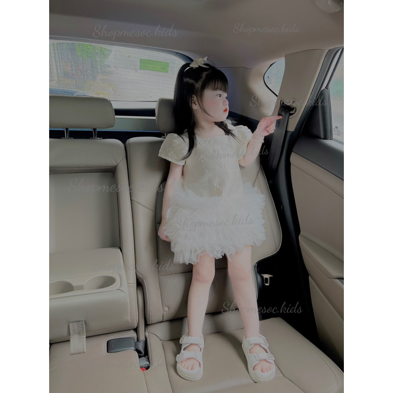 Váy bé gái,Váy tácta ren xoè bồng đuôi cá cho bé gái V0121