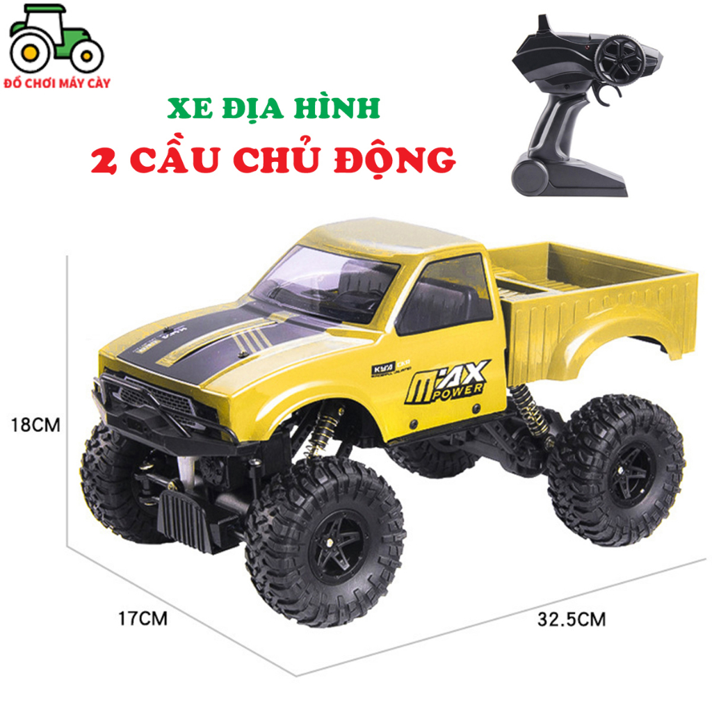 Xe ô tô địa hình - Điều khiển từ xa (RC), 2 cầu chủ động, giảm sốc 4 bánh, kích thước lớn ~ 33cm; XDH03