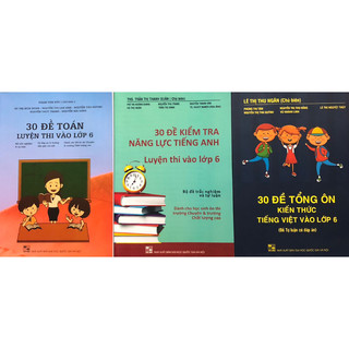 Sách - combo 30 đề toán, anh, tiếng việt luyện thi vào lớp 6