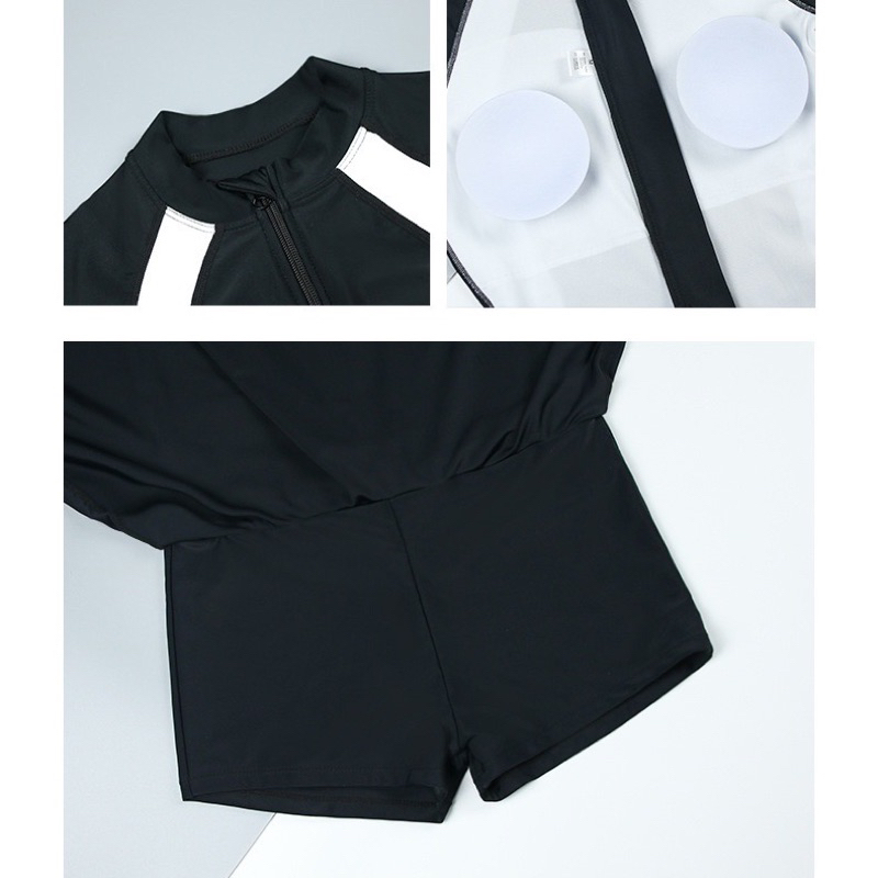 Đồ bơi bikini nữ dài tay phong cách thể thao năng động có size to đến 80kg