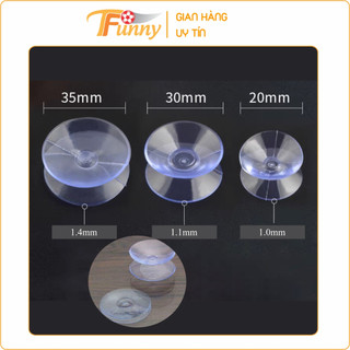 Bộ 4 Cốc Hít Kính 2 Mặt 2cm 3.5cm , Miếng Nhựa, Núm Nhựa Cao Su, Nút Hít Kính Kê Mặt Bàn