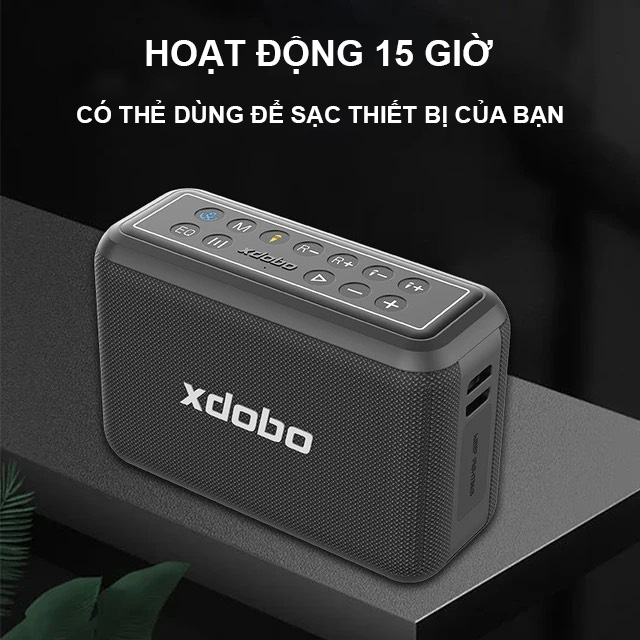 Loa Bluetooth 5.2 Xdobo X8 Pro Công Suất 120W Kèm 2 Mic Hát Karaoke Tích Hợp Viên Pin 20000mAh, Chống Nước IPX5