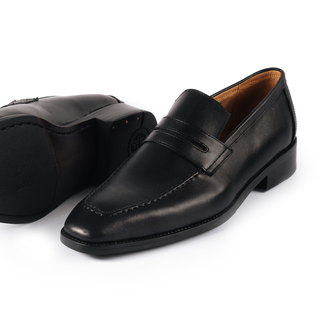 Giày Tây Lười Cao Cấp Penny Loafer - LF06 - Da Bò Ý Lót Trong Da Bò Mộc - Thương hiệu Be Classy