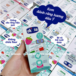 Kem đánh răng Chicco 12M+ hương dâu
