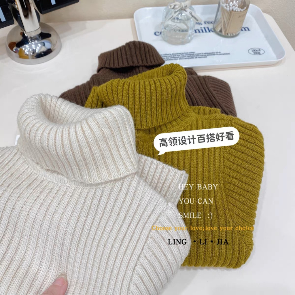 Áo len trẻ em, áo len cổ lọ cho bé trai và bé gái 10-28kg hàng quảng châu