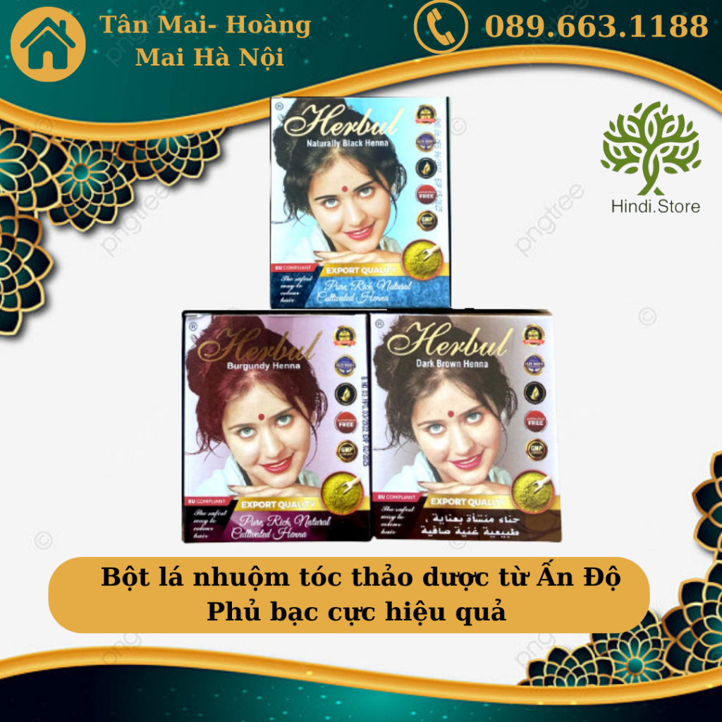 Nhuộm tóc thảo dược Ấn Độ Herbul Hena/ Godrej / Just Herbs - Hindi.Store