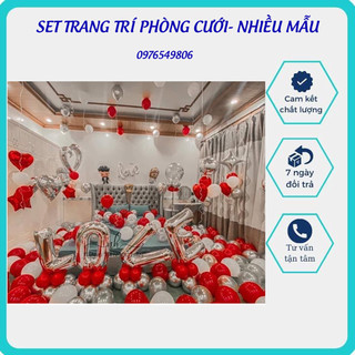 Sét bóng trang trí phòng cưới,bóng bay phòng cưới