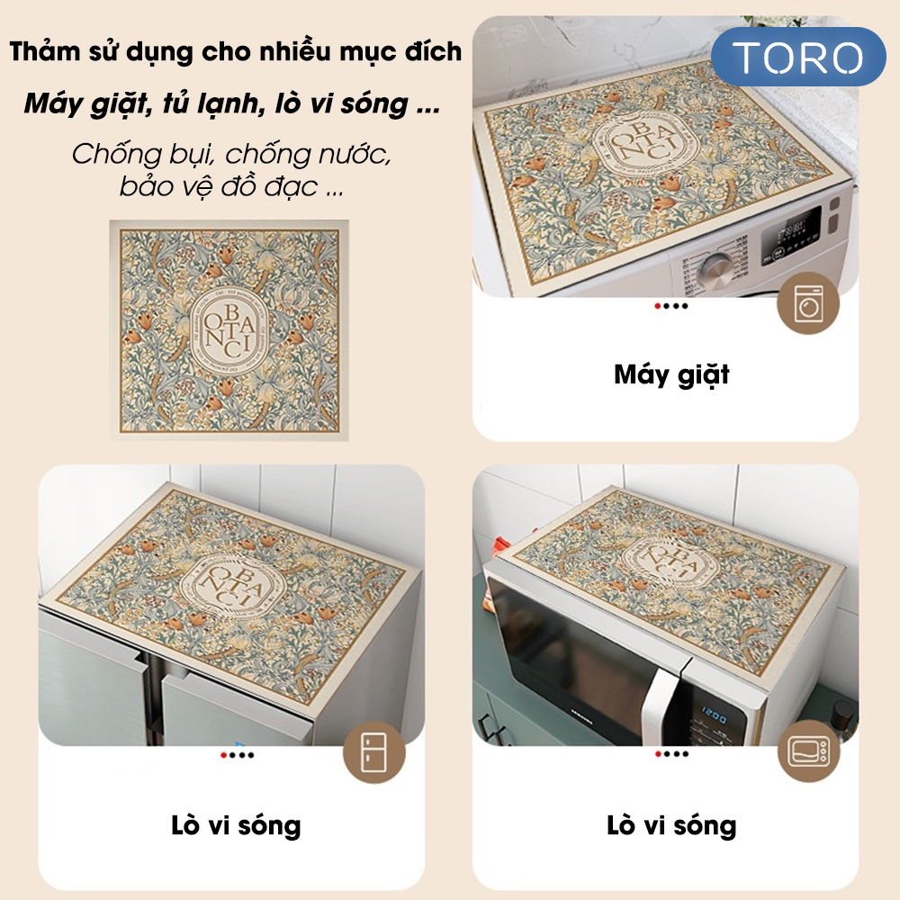 Vỏ bọc máy giặt, tủ lạnh, lò vi sóng TORO chống bụi, nước bẩn dầu mỡ chất liệu Da Nappa + Cao su chống trượt