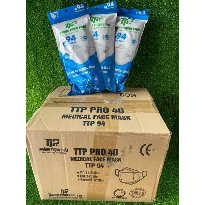 Set 3 túi Khẩu trang 4 lớp KF94 Trường Thịnh Phát (Túi 10 cái)