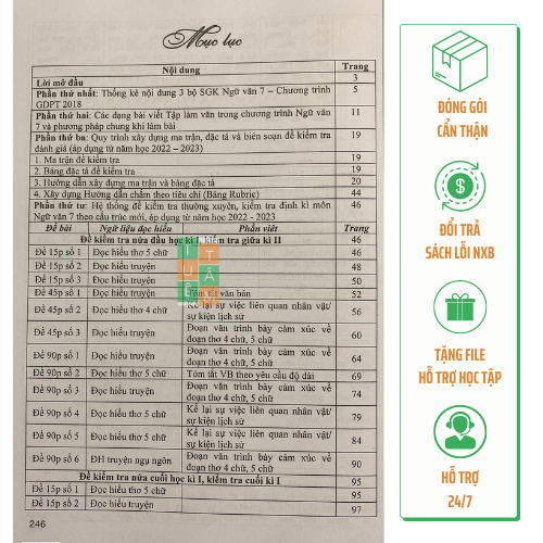 Sách - Đề kiểm tra Ngữ Văn 7
