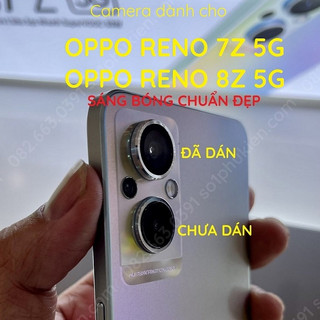 Mắt camera, viền chụp kèm kính cường lực camera oppo reno 7z, 8z 5G(7 z, 8 z) siêu hot, kính titan, cường lực trong suốt