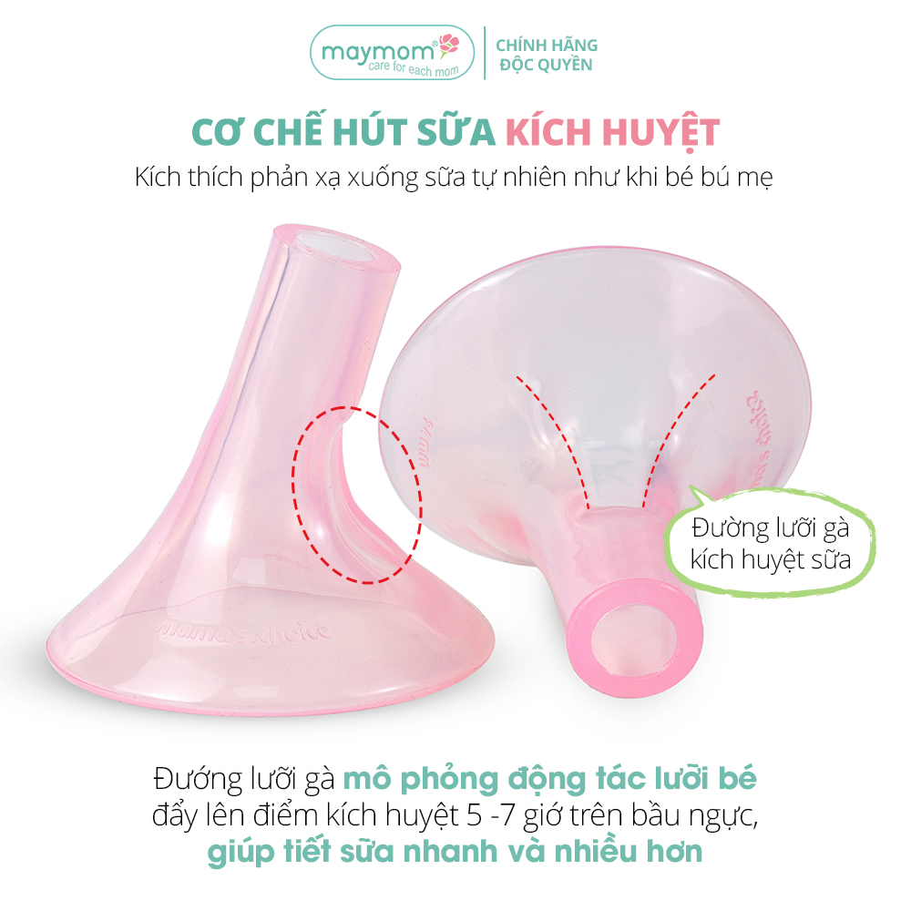 Phễu Hút Sữa Silicone PumpFit, Hứng Sữa Êm Ái, Tương Thích Máy Medela Spectra Avent, Thương Hiệu Mama's Choice (1 Cái)