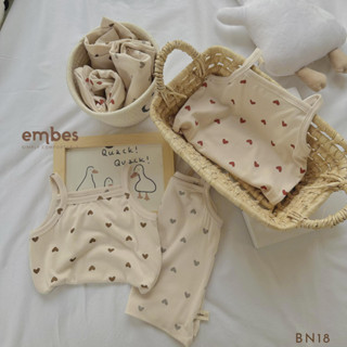 Có sẵn-Chính hãng Bộ 2 dây bé gái EMBES kiểu hàn quốc chất thoáng mát, mềm mại từ 0-4 tuổi [Hàng loại 1]