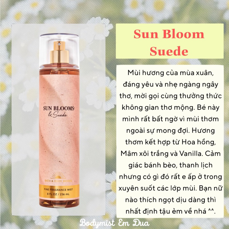 Xịt Thơm Toàn Thân - SUN BLOOMS AND SUEDE