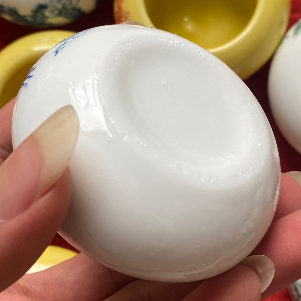 Cóng Đựng Sâu Cho Chim Cảnh, Cóng Sứ Đựng Sâu Chào Mào, Chất Men Bóng Đẹp