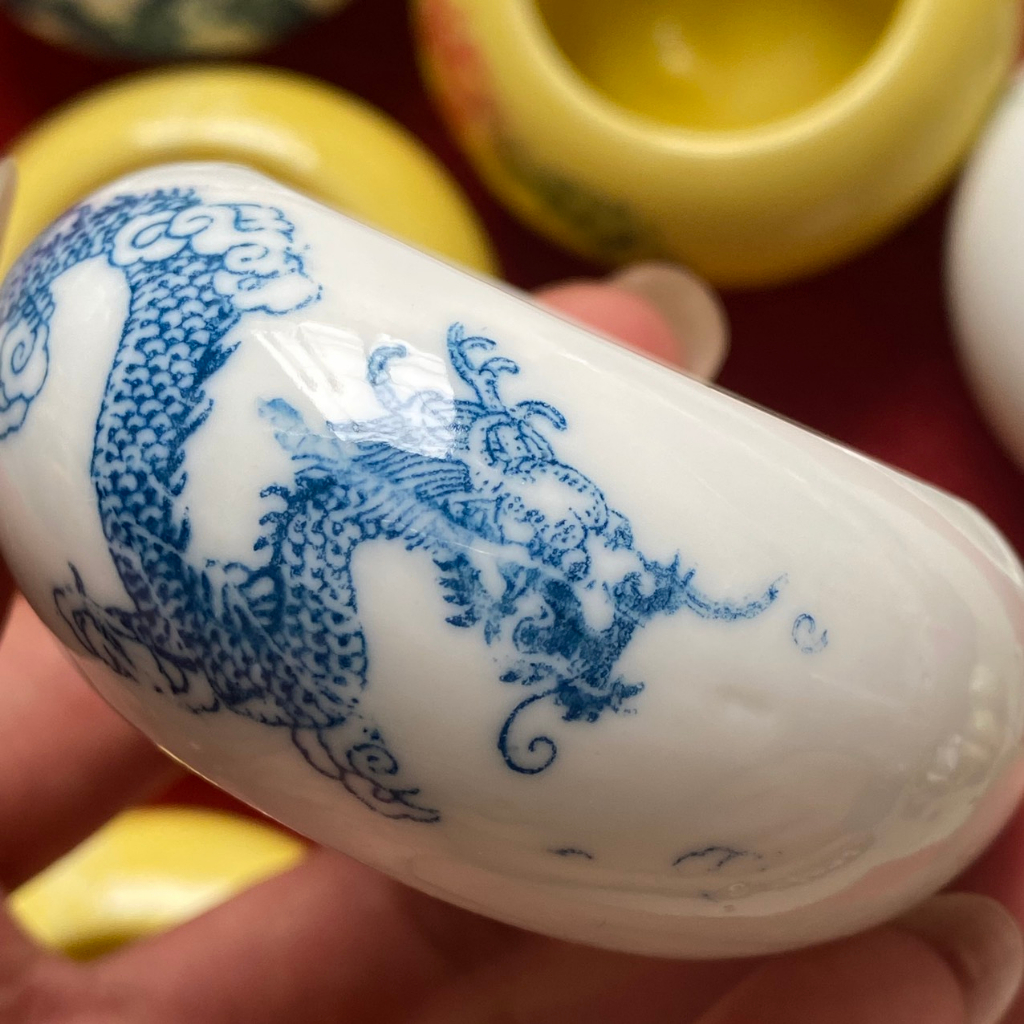 Cóng Đựng Sâu Cho Chim Cảnh, Cóng Sứ Đựng Sâu Chào Mào, Chất Men Bóng Đẹp